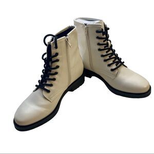 ESPRIT Off White Shelby Lace Up Boots in ladies size 8M. Gorgeous!